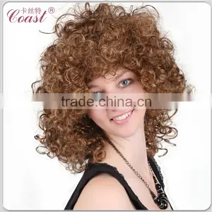 Cheap Brown Big Afro Wigs Synthetic thumbnail-2