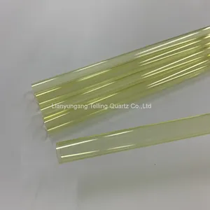 Various Sizes High-temperature Quartz Tubes Yellow Quartz Glass Tube Silica Lazer thumbnail-4