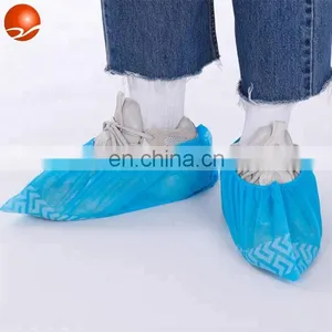 High Quality Cleanroom Non-woven Shoe Covers Disposable Anti Slip Overshoes Waterproof PP PE Shoe Covers thumbnail-4