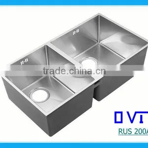 Undermount Double Bowl Stainless Steel Kitchen Sink-RUS 200a thumbnail-1