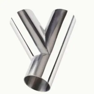 Stainless Steel Sanitary Pipe Fitting 90 Degree Double Head Y Shaped Elbow thumbnail-5