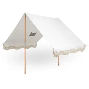 Commercial Beach Gazebo With Heavy-Duty Wooden Frame and Waterproof Roof, for Resort Rental Business and Beach Club thumbnail-3