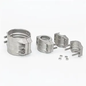 Safety Clamps Din2817 Stainless Steel 304 Safety Pipe Clamps Double Bolt Wide Clamps Hose Clamps High-pressure Hose Clamps thumbnail-2