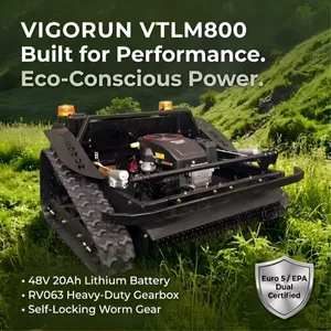 Vigorun Tech Hillside Mower 48V High-Power System VTLM800 Lawn Mower Tracks Remote Control Brush Cutter thumbnail-1