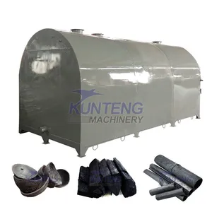 High Efficiency Horizontal Carbonization Furnace for Peanut Shells Bamboo and Almond Shells EPC thumbnail-1