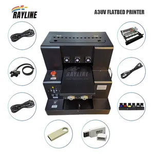 A3 A4 UV Flatbed Printer Small Universal Printer for Cylinder Metal Ceramics Phone Case Plastic PVC Craft Printing thumbnail-1