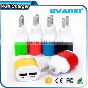 Top High Quality Wholesale Dual Port DC Wall Charger 5V 2.1A Travel Charger 5 Volt 2.1amp Micro Usb Charger Online Shopping thumbnail-3