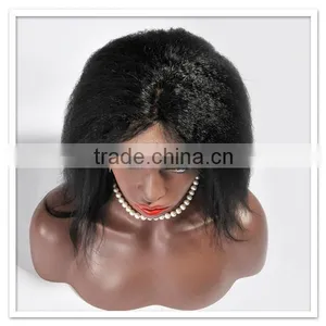 Hot Selling Silky Straight Weave 100% Brazilian Human Hair Silk Base Full Lace Wig thumbnail-2