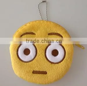 Free Sample 2015 Hot Sale Emoji Plush Wallets/ Poop Emoji Coin Purses thumbnail-1