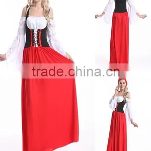 Walson 2016 Oktoberfest Wench Ladies Fancy Dress German Bavarian Beer Girl Womens Costume Halloween Costume thumbnail-1