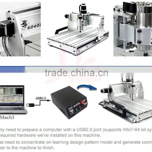 CNC Engraving Machine 6040 USB 3axis With 1.5KW Water Cooling Spindle thumbnail-2
