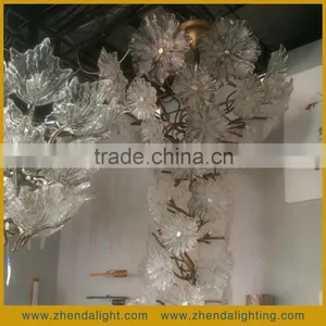 Large Villa Hotel Lobby Decorative Tree Shape Glass LED Light Pendant Chandelier thumbnail-3