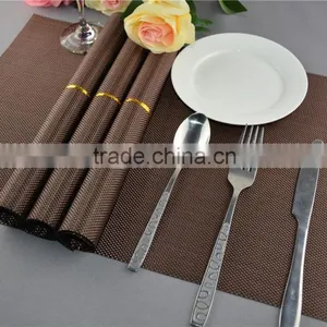 Hotel Table Decoration PVC Mat Solid Color Brown Dining Placemat 45*30cm thumbnail-5