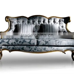 Classic Hand Carved Living Room Furniture Antique Sectional Sofa Set With Gold Foil A15360 thumbnail-4