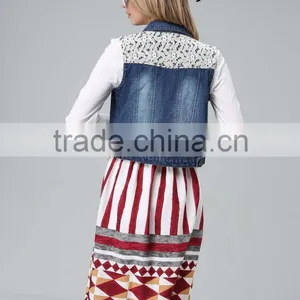 Women Fashion Retro Joker Sleeveless Denim Vest Girls thumbnail-6