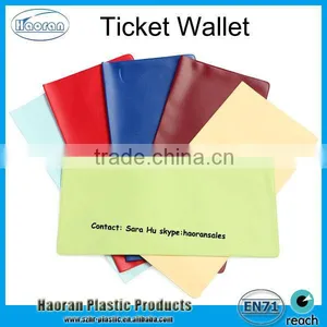 Wholesale Hot Selling Colorful PVC Plastic Ticket Wallet thumbnail-1