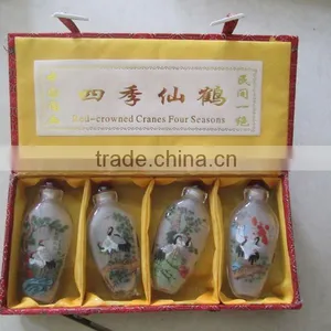 Chinese Inside Hand Painted Crystal Snuff Bottle thumbnail-1