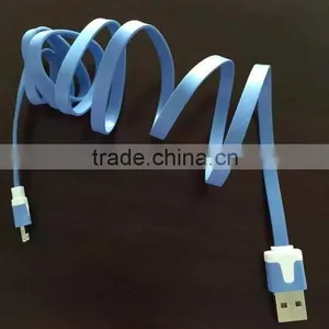 Colorful Flat Noodle Usb Data Cable for Charging and Transmit Wholesale Price Hight Quality thumbnail-2