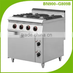 Cosbao 4 Burner Gas Range With Oven/restaurant Cooking Equipment for Sale (BN900-G809) thumbnail-1