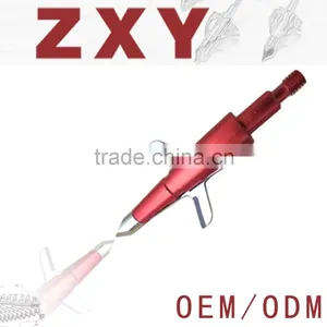 Red Sharp Hunting Arrowheads, Stainless Steel Arrow Tips Arrowheads Shape Like Buffalo 100 Grains Arrowheads thumbnail-1