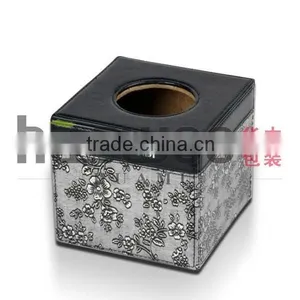 Custom Printed Tissue Box With Leather Cover thumbnail-2