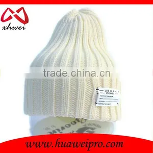 Wholesale Custom Handmade Beanie Hat With Woven Label 100% Acrylic Long Beanie thumbnail-5