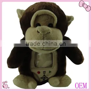 Brown and Gray Cute Stuffed Plush Monkey Toy Factory thumbnail-1