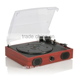 Antique USB Turntable 3 Speed Record Player Vinyl to MP3 Converter Stereo Speakers thumbnail-2