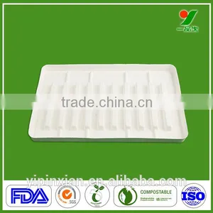 100% Biodegradable Professional Custom Electronic Organ Blister Packaging Molded Pulp Tray With Sugarcane Bagasse thumbnail-1