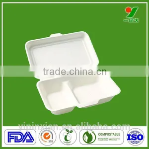 Light Weigh Disposable Harmless Fast Food Pulp Packaging Box thumbnail-1