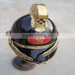 Nsw-fb-steel-and-brass-fire-brigade-helmet thumbnail-1