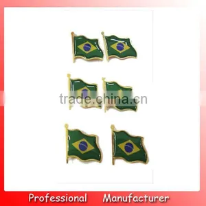 Brasil Mini Flag Badge,metal Pin Badge With Your Own Design,football Club Advertising Pin Badge thumbnail-1