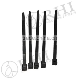 Black Nylon Material Double Loop Cable Tie thumbnail-2
