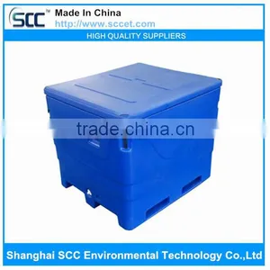 Blue Color LLDPE Fish Transport Totes, Plastic Fishing Totes 1000L thumbnail-1