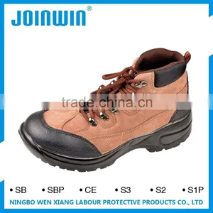 Anti-Puncture PU Injection Suede Leather Toe Cap Safety Shoes thumbnail-1
