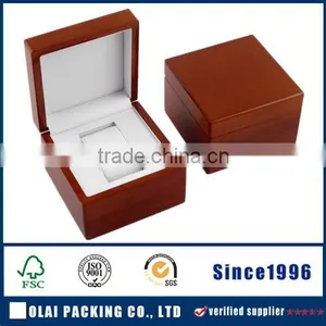 Light Brown Beech Wood Watch Box thumbnail-1