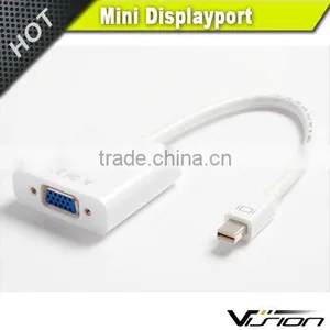 Gold Palted Mini Display Port to VGA Convert Dongle in White thumbnail-3