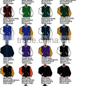 Custom Varsity Jacket / Wool Varsity Jackets / All Wool Black Varsity Letterman Jacket thumbnail-2