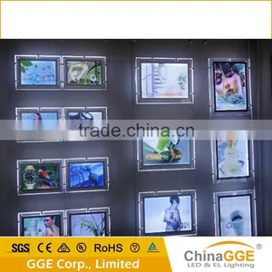 Ceiling Hanging Double and Single Side Acrylic Crystal Light Box for Indoor Real Estate Window Display thumbnail-3