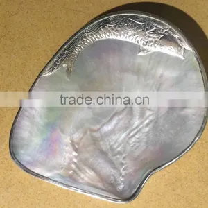 MOP Plate - Silver Salmon Deco thumbnail-1