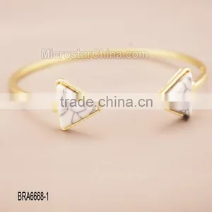 New Fashion Geometry Triangle Turquoise Bangles thumbnail-2