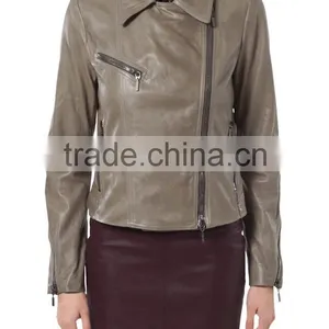 Newest High Collar Short Ladeis PU Jackets thumbnail-2