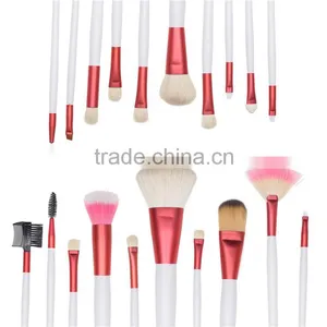 New White Handle Makeup Brushes Set 20 Pcs Professional Make Up Tool Kit With Pink Pouch thumbnail-3