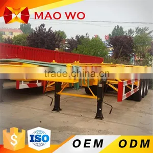 China New 3 Axle 40 ft Container Used Skeleton Semi Trailer for Sale thumbnail-5