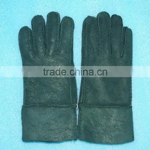 Fashion Fur Gloves Whole Lamb Fur Leather Hand Stitch Leather Gloves,KZ140038 thumbnail-4