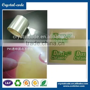 Adhesive Paper Roll Clear Transparent Round Label thumbnail-3