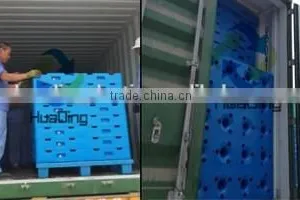 Standard Size Heavy Duty HDPE Stackable Double Faced Recycled Plastic Pallet 1200x1000 Supplier's Choice thumbnail-3