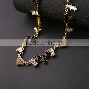 Cheap Wholesale Jewelry 2016 Latest Design Vintage Crystal Necklace for Women thumbnail-2