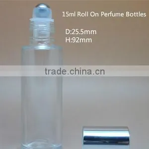 15ml Roll On Perfume Transparent Bottles With Stainless Steel Roller Ball thumbnail-1