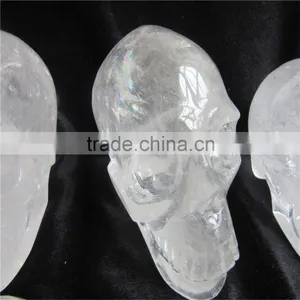Hot Sale Natural Clear White China Crystal Skull thumbnail-4